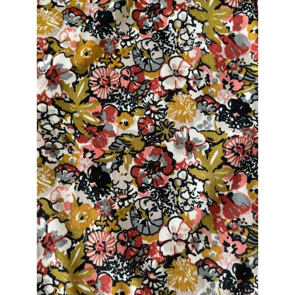 Vintage Floral DOUBLE KNIT 70s Blouse button Front SZ Large - Picture 6 of 8